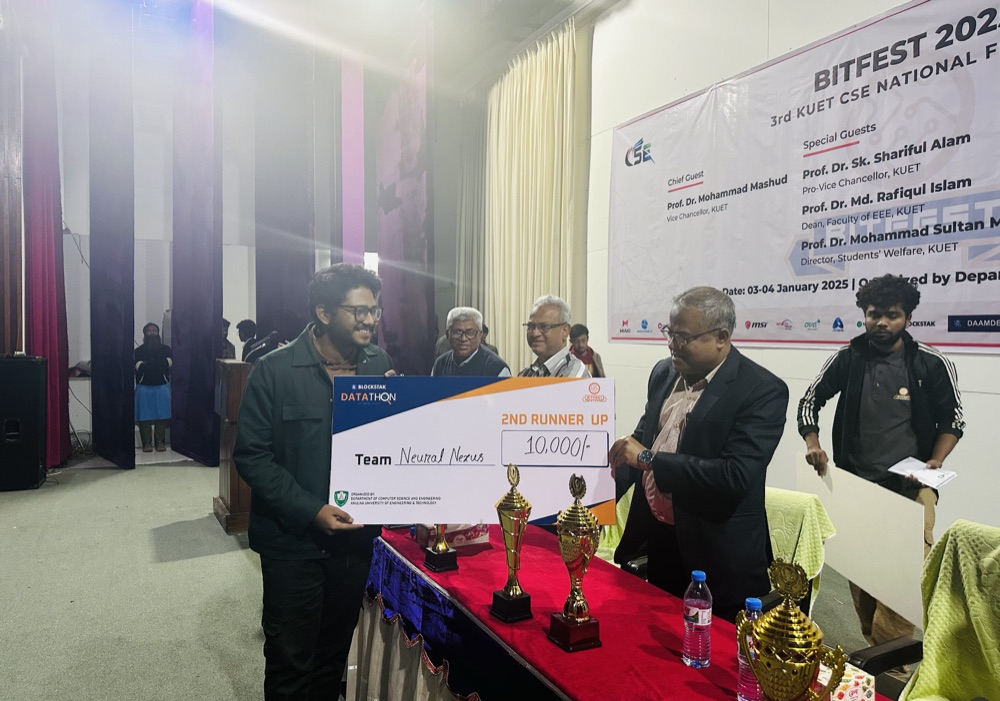 Datathon prize at KUET Bitfest 2025